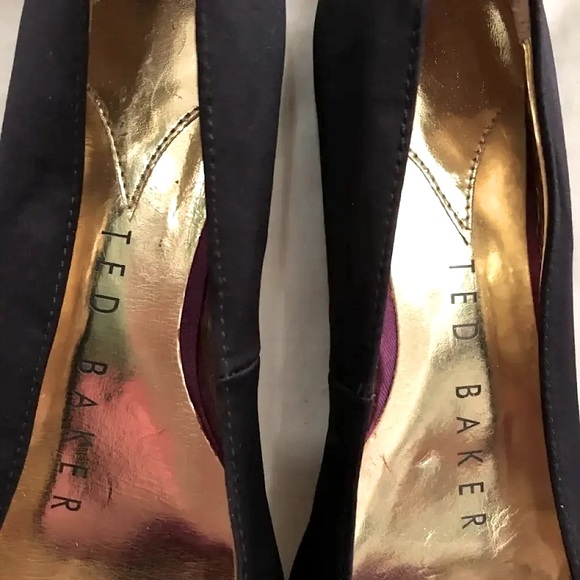 Ted Baker London New Satin Rosette Flats Ballet Pointed Toe - Picture 5 of 11